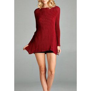 Red Pleated Mia Top